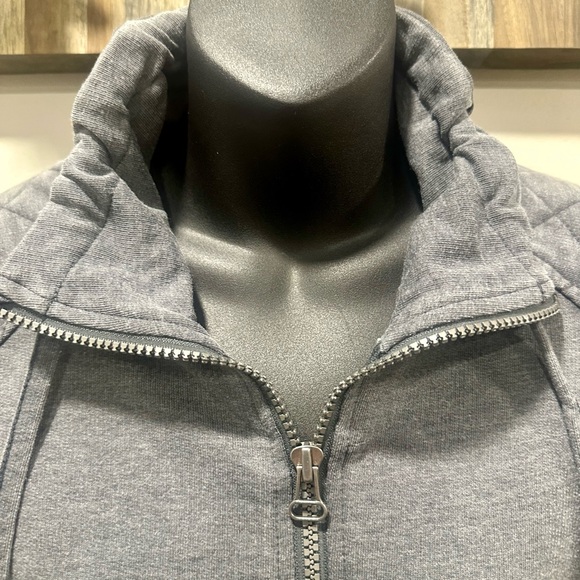 Converse One Star Gray Quilted Zip-Up Jacket Small - Picture 4 of 9